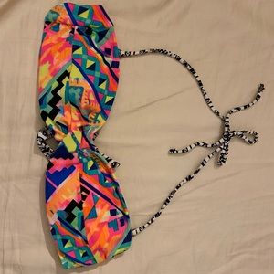 Delias Abstract Print bandeau bathing suit top